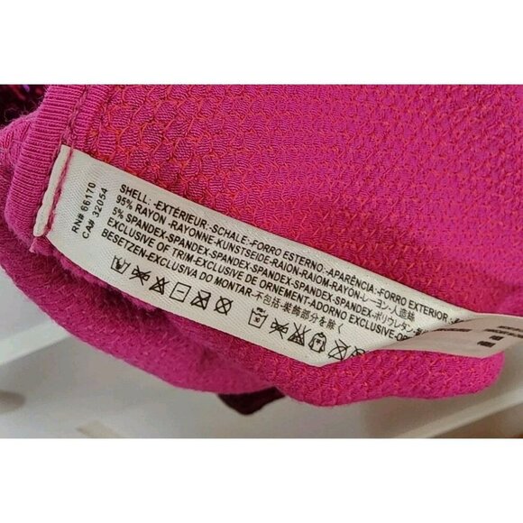 Free People Intimately Embellished Sequin Shift Slip Fuchsia Silver Dress Sz XS - Picture 4 of 6